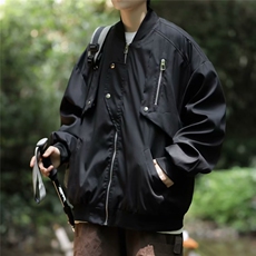美式飞行员夹克外套男女高街春季新款复古宽松百搭潮牌棒球服，男装夹克，星座716-4