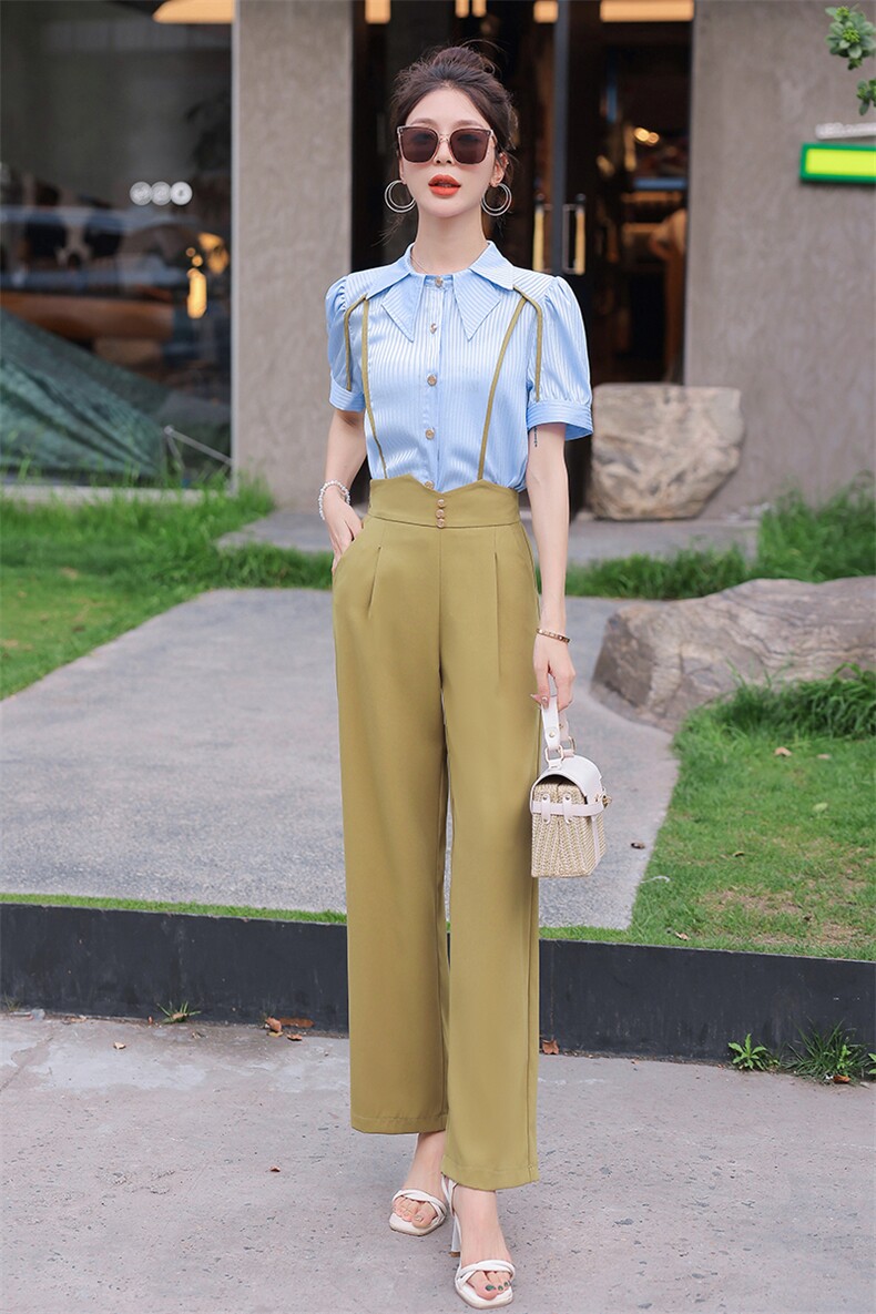 高级感时尚女装套装2025夏季轻奢炸街减龄干练气质职业两件套,女装套装/套裙,米雪儿