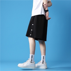 港风短裤男ins潮牌夏季宽松五分纯色休闲百搭运动裤男生K870-P22，男装休闲裤，星座512-2