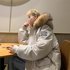 美式宽松棉服派克服中性可拆卸毛领棉衣外套A0173080P145，男装棉衣，电商A017