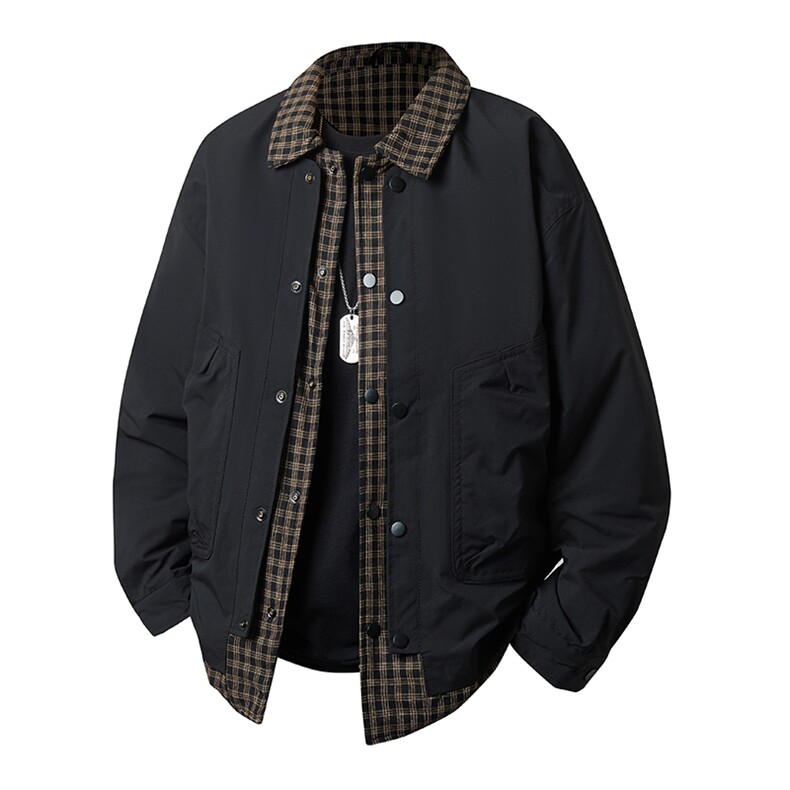 2026春款高品质假两件长袖夹克外套JK888P58控88XZ402-2，男装夹克，星座402-2