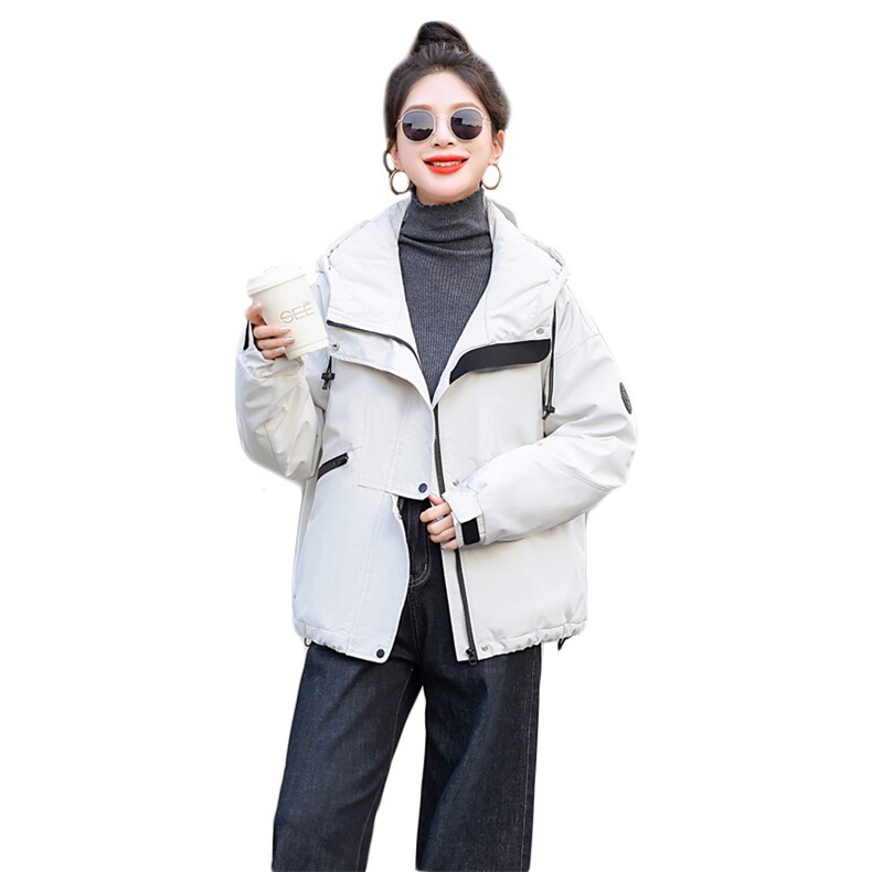 时尚新款冬季女装宽松休闲连帽羽绒棉棉衣外套,女装棉衣/棉服,江南富贵女