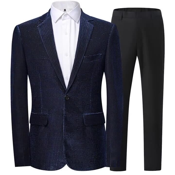 T2Z8624P145西服套装男新郎结婚礼服韩版小西装男英伦风商务正装，男装西服，星座510A-2