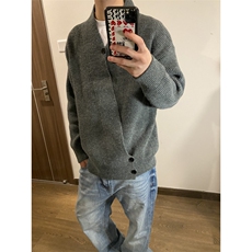 图老钱风慵懒针织衫外套复古百搭松弛感开衫道袍毛衣MF45P65，男装针织衫/毛衣，电商D256