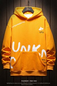 木板秋冬新款情侣连帽百搭潮印花卫衣宽松版男A090-WY50-P65限88图片