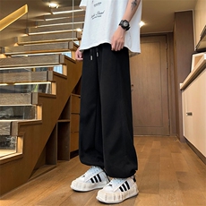 05春季新款宽松百搭直筒卫裤束脚抽绳运动裤潮XZ211-1-K2409-P55，男装休闲裤，星座211-1