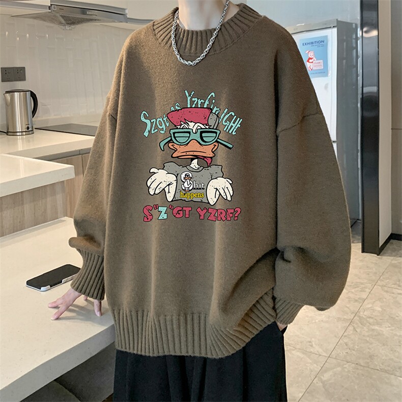 半高领毛衣男大码胖子针织衫毛线衣M18380-P45加绒款-P65,男装针织衫/毛衣,电商A040
