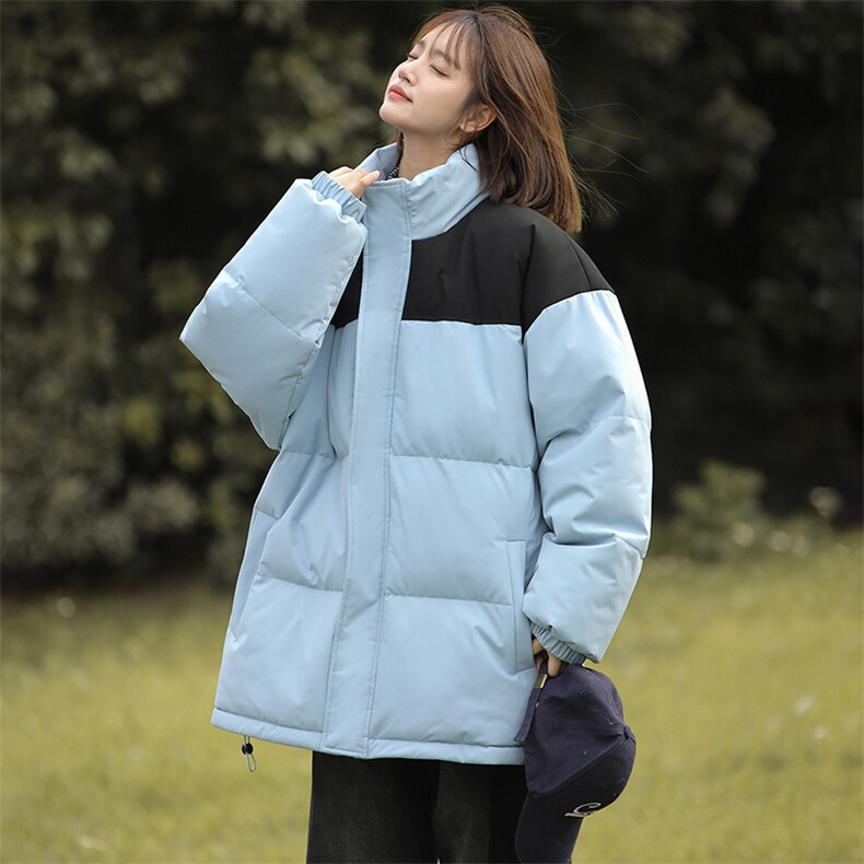 港风冬季立领纯色拼接加厚上衣外套棉衣男MY88888P75，男装棉衣，星座1204-3