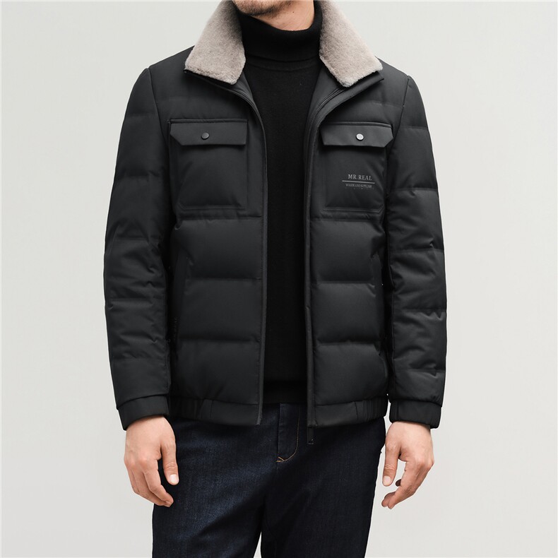 LD659钱塘2020-2秋冬新款中青年男士时尚休闲毛领羽绒服外套P250,男装羽绒服,钱塘207-2