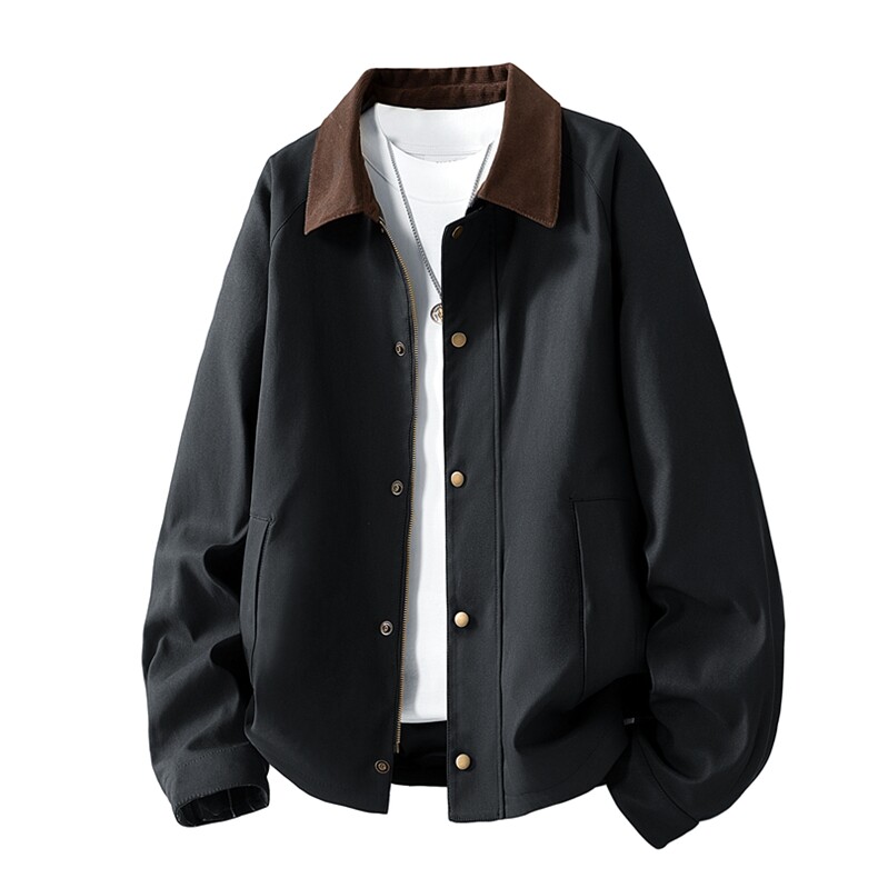 翻领夹克男春季简约宽松潮流百搭上衣服JK268-P78图片