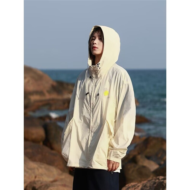 日系复古户外连帽防晒衣女夏季小个子宽松休闲山系薄款冲锋衣外套，男装防晒衣，星座1210-1