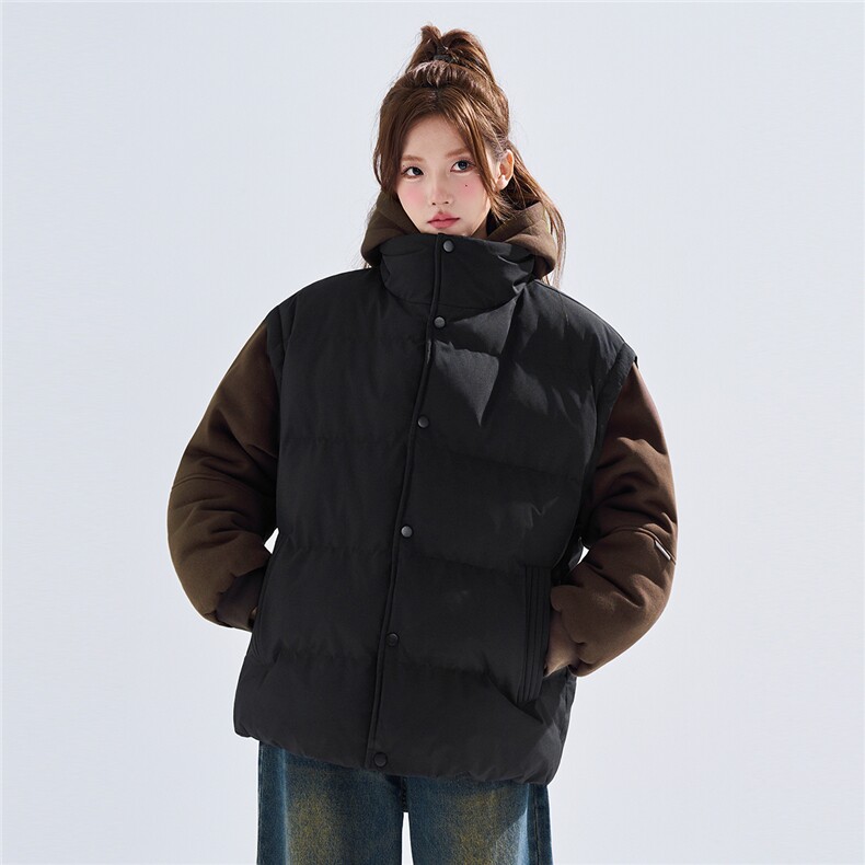 新款冬季羽绒棉服棉袄连帽假两件韩版宽松外套A436-2511-P85图片