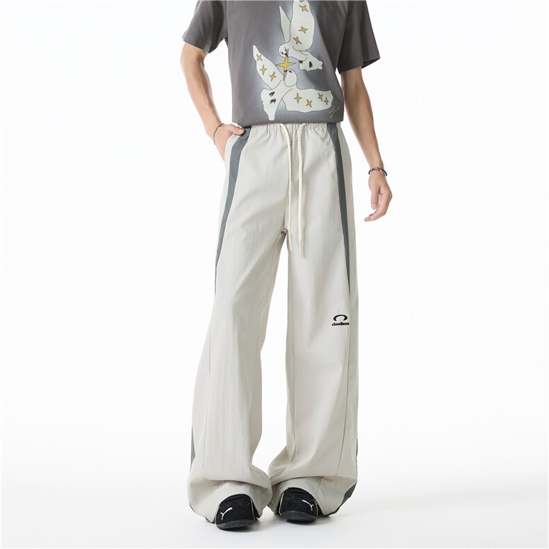 抖音品质美式撞色拼接刺绣设计速干休闲裤B315-K25454-特p35控68,男装休闲裤,电商B315