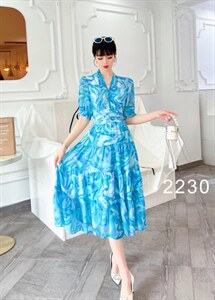 【现货】2022夏季新款 韩版碎花雪纺连衣裙,女装连衣裙,珍·洛曼