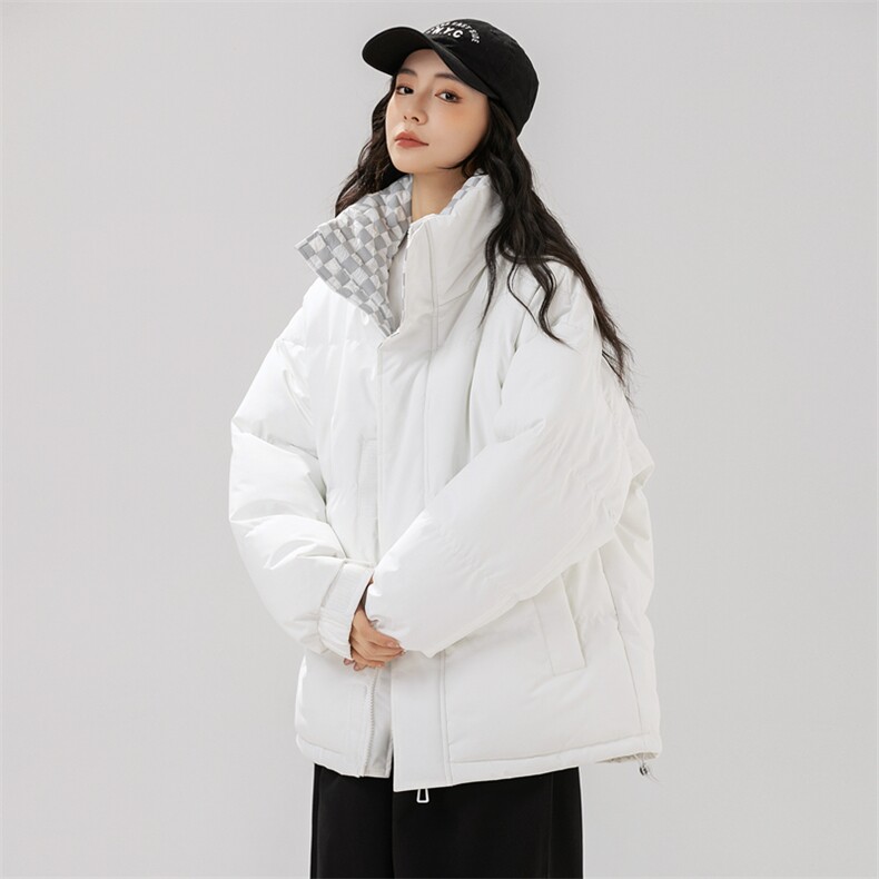 抖音得物品质深度库存三防面料假两件格子棉衣外套棉服WM666特P68图片