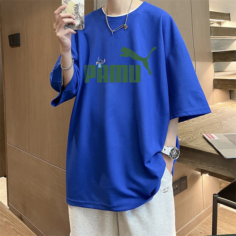 华夫格t恤男短袖男大码五分袖酒店风HT73227-P22,男装T恤,电商A040