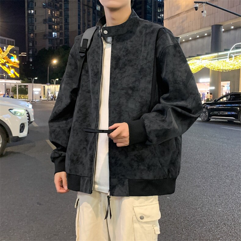 痞帅美式飞行夹克痞帅高级感立领冷色高级感工装外套JK02550-P88,男装夹克,星座308B-2