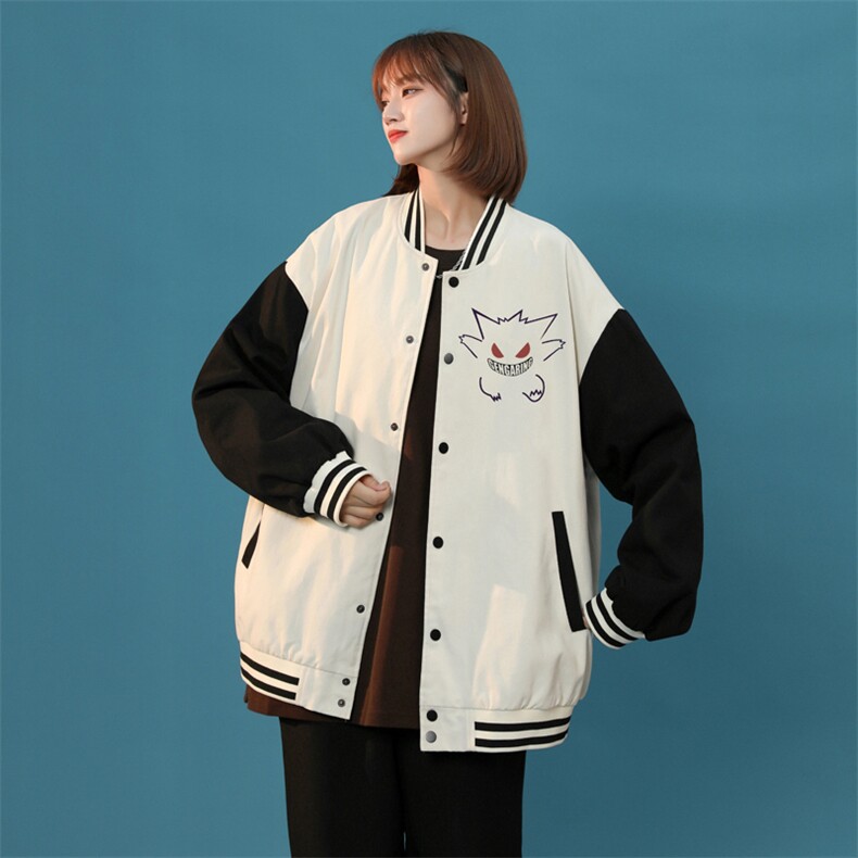 中性风 春秋季情侣棒球服男女休闲夹克女时尚外套男BQF291-P50图片