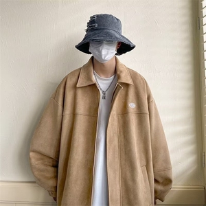 W03-P45 美式棒球服男生春秋季2025新款高街oversize潮牌翻图片