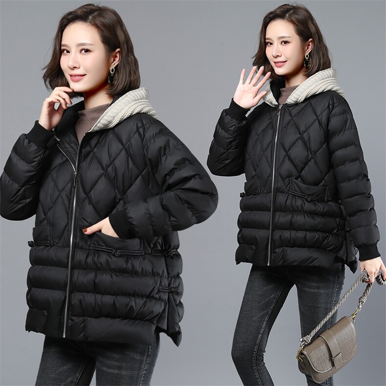 棉衣/棉服保暖短款拼接长袖气质百搭2023年冬季显瘦,女装棉衣/棉服,小林双子