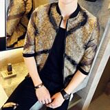 直筒青年外穿青春流行夏季七分袖薄款休闲潮2021年夹克百搭，男装夹克，星座419（原A233）