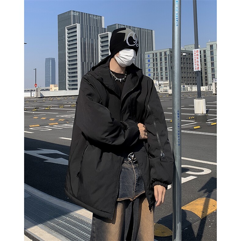 男装加厚夹克美式冲锋衣外套男宽松机能风工装棉衣外套M075-P80,男装棉衣,星座308B-2