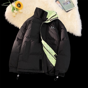 抖音得物品质深度库存三防面料假两件格子棉衣外套棉服66629特P85图片