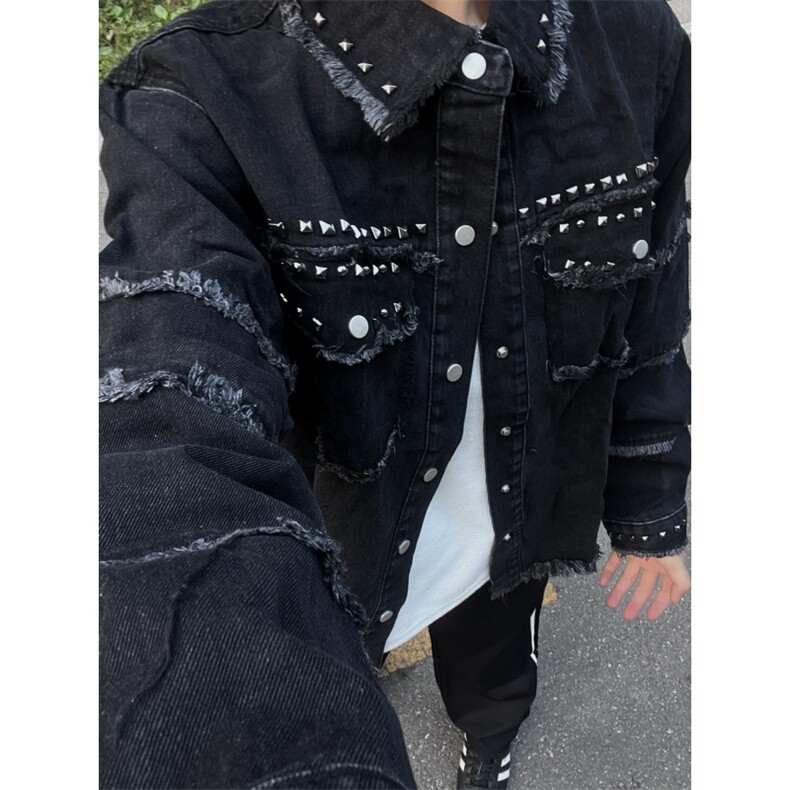 【有货】cleanfit毛边牛仔外套男款美式高街工装夹克CT01LL-P65图片
