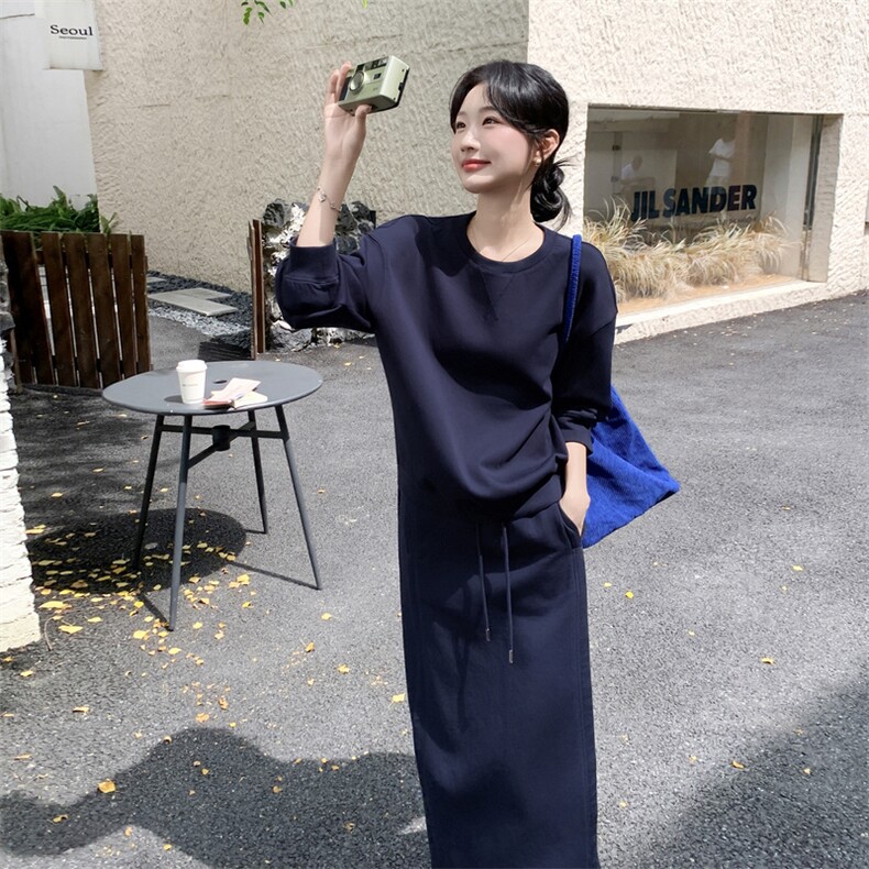 秋季新品老钱风休闲套装2601-P165-K235,女装套装/套裙,2D013