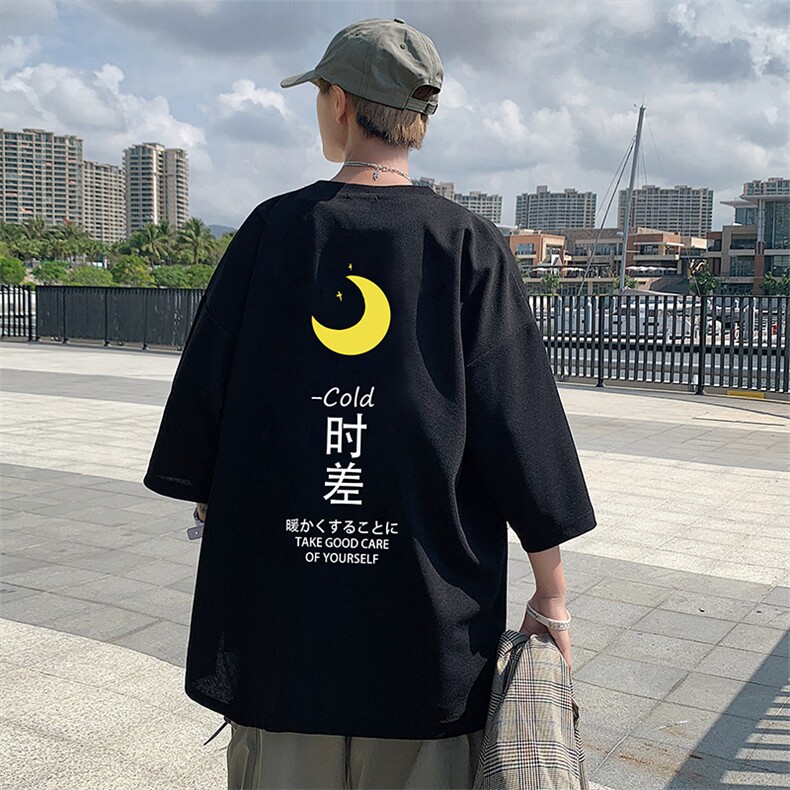 Q11047-P30 春夏季七分袖t恤男大码五分袖男短袖中袖图片