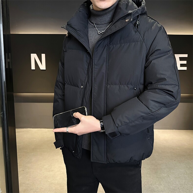 标50绒店主风男士帅气连帽羽绒服休闲保暖外套B328-2550-P205，男装羽绒服，电商B328