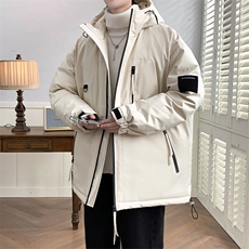 90白鸭绒羽绒服2024新款连帽加厚工装外套A436-5536-P210控价298，男装羽绒服，电商A436