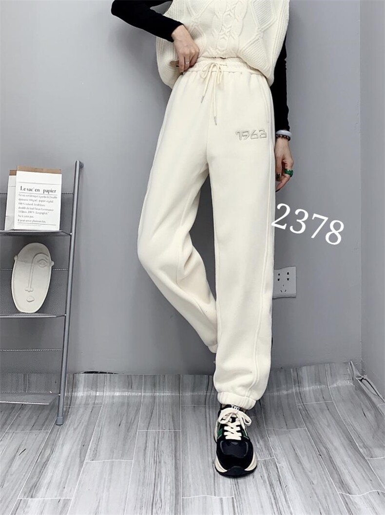 数字刺绣收脚卫裤，女装休闲裤，帝瀛 DY