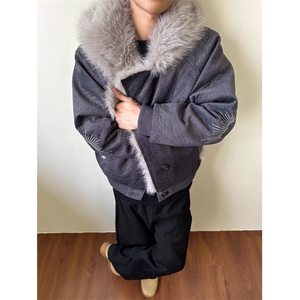 羊羔绒毛棉袄男士冬季2025新款加厚加绒连帽棉衣冬装情侣棉服外套图片