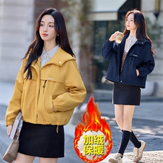 现货秒发2025冬装新款韩版休闲宽松大码保暖派克服棉衣棉服外套，女装派克服，星宇服饰