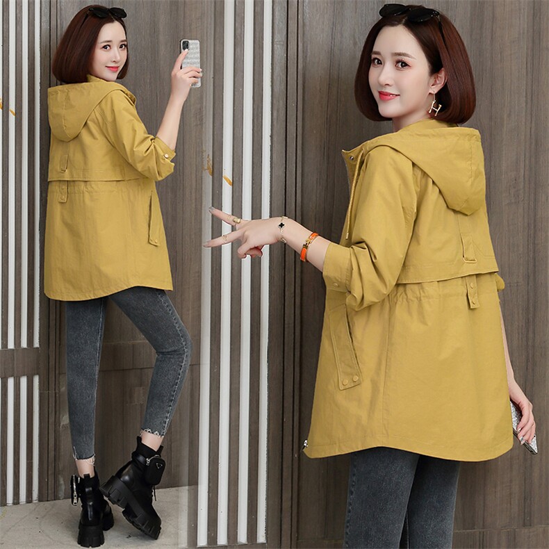 欧货2025年春秋新款韩版时尚宽松小个子风衣女中长款高级感外套潮，女装风衣，依万里