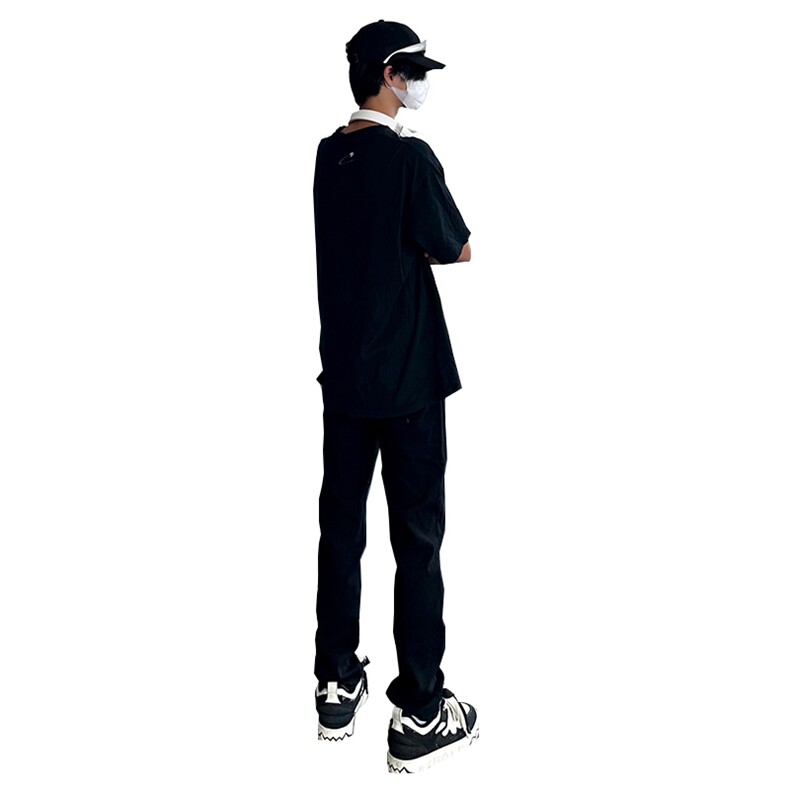 美式ins高街纯黑色直筒牛仔裤货号K659P50,男装牛仔裤,电商A063