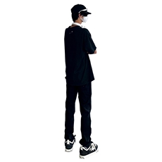 美式ins高街纯黑色直筒牛仔裤货号K659P50，男装牛仔裤，电商A063