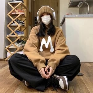 中性风！抖音直播高品质重磅卫衣男圆领卫衣女XW390-P45图片