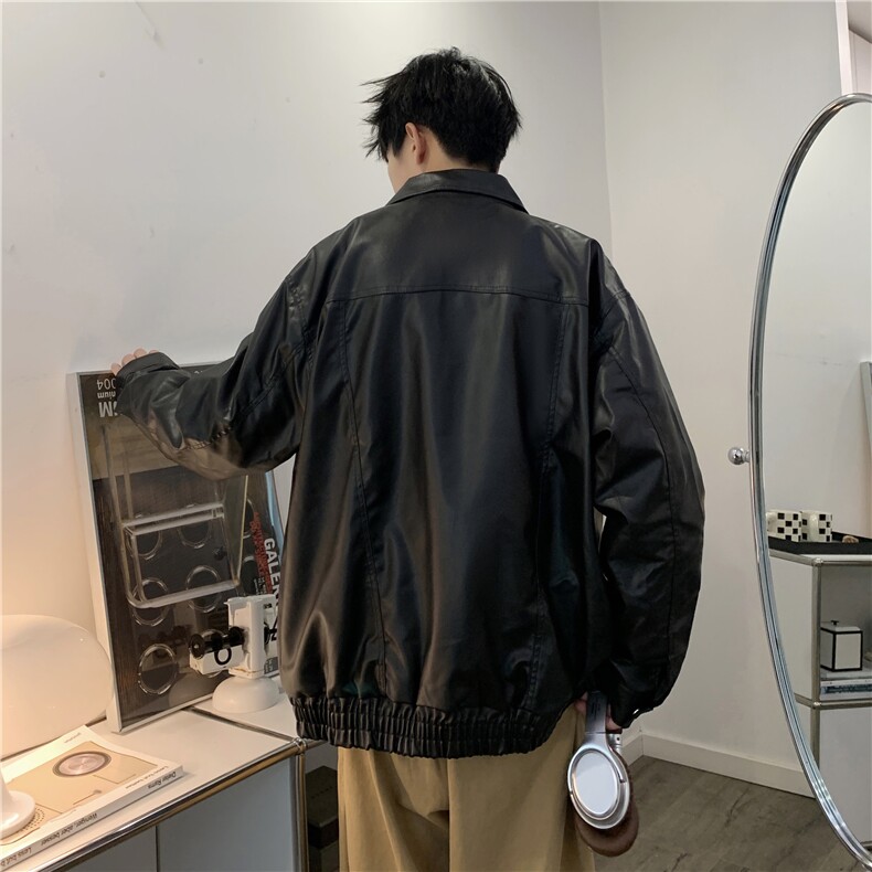 Wt3366-P68美式复古宽松型机车皮衣夹克,男装夹克,星座1501-1