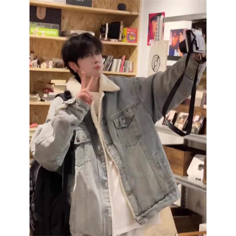羊羔绒牛仔夹棉棉衣外套ZM0148-P100,男装棉衣,星座313A(原308A-2)