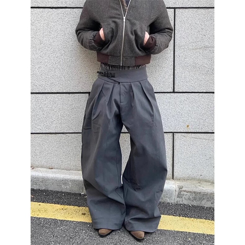1506/GX0400/P58新款宽松休闲裤男裤子夏季薄款坠感阔腿拖地长裤，男装休闲裤，星座1506A