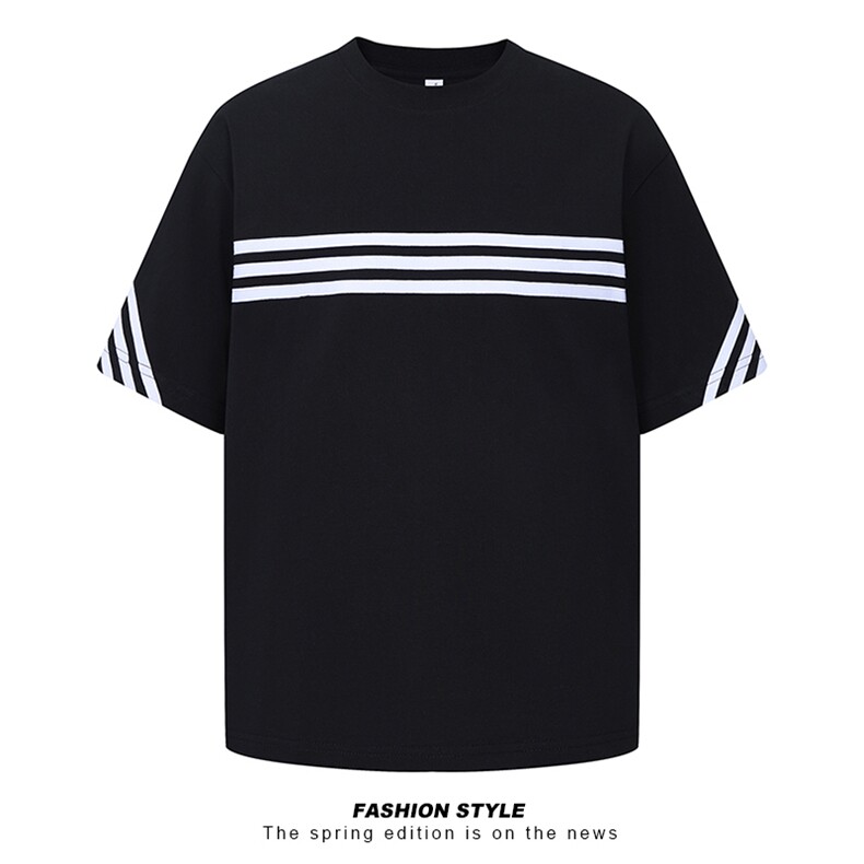 2026新款三条杠短袖T恤A158-T2604-P25，男装T恤，电商A158