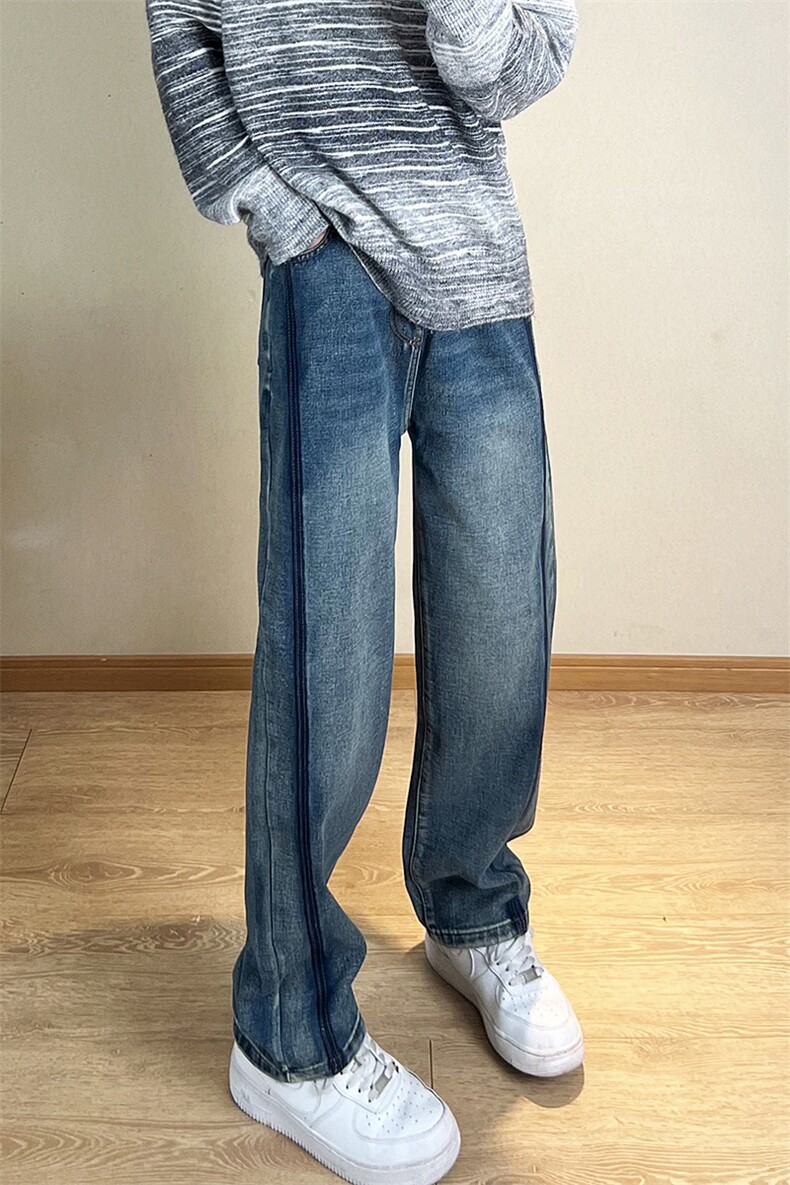 A178秋冬季新款美式休闲牛仔裤男直筒宽松Q82P48限价68,男装牛仔裤,电商A178