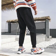休闲裤男2021新款潮流加绒青少年运动小脚束口长裤冬款DS287TP65，男装休闲裤，电商A102