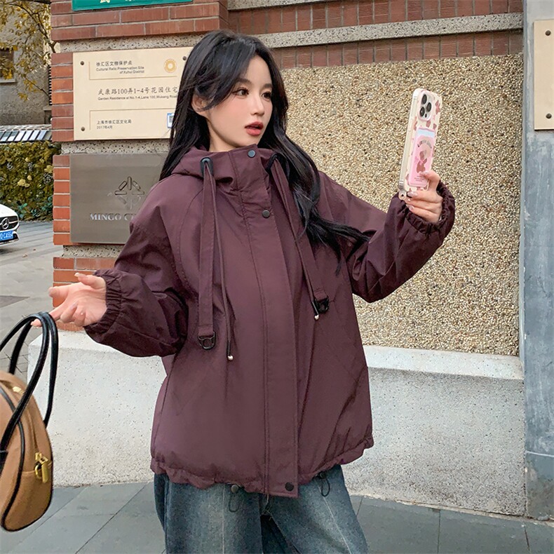 新款现货主推内里仿兔毛派克冲锋衣9910-P185-K268,女装短外套,2C129