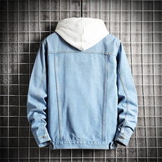 JK901-p55M-5XL网格ins牛仔夹克绣花破洞大码男日系CITYBOY，男装夹克，星座103A