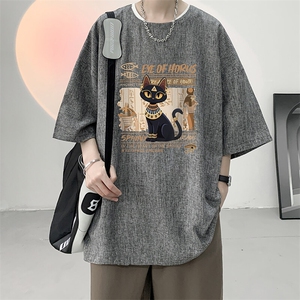 风复古亚麻短袖男棉麻t恤男半袖 ZT71429-P35图片