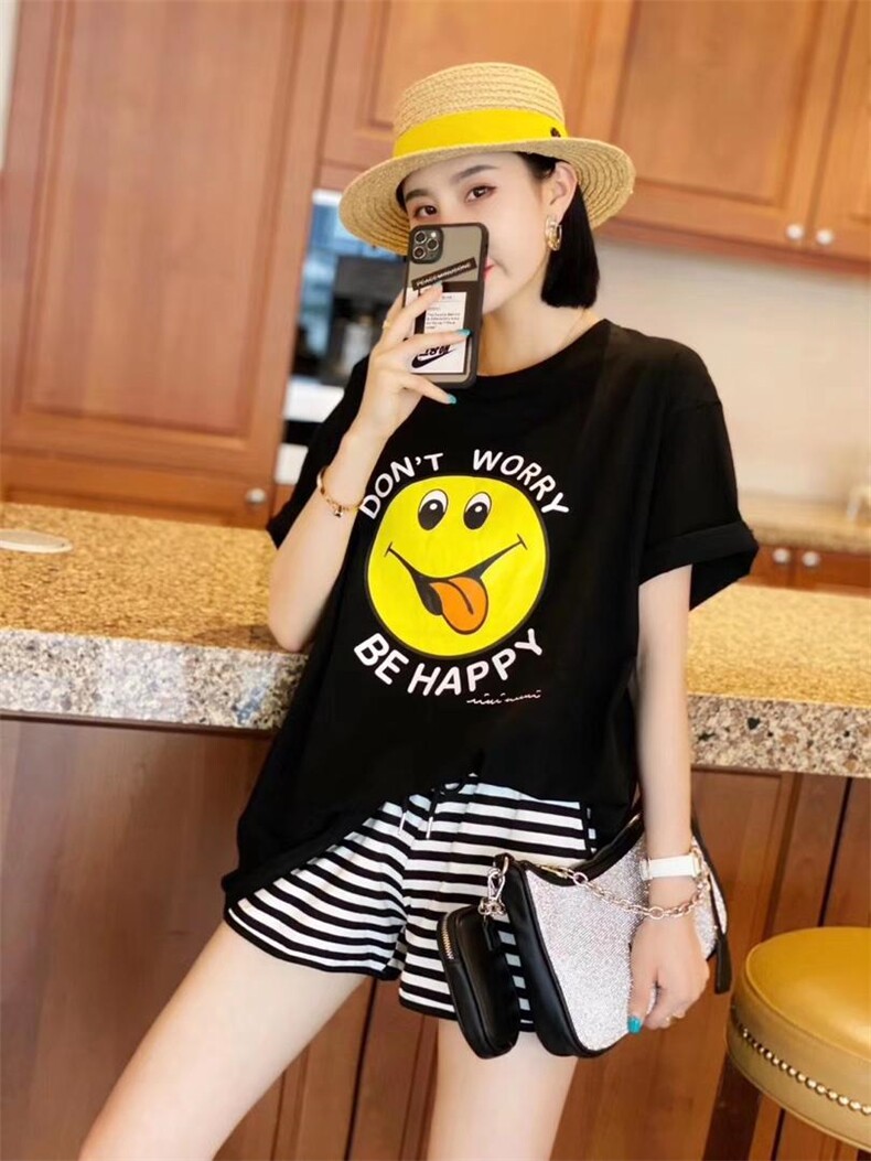 ZCL2102笑脸T,女装,L·H·X