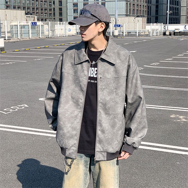 美式潮牌飞行夹克男2025春秋新款宽松复古高级感JK237P58,男装夹克,电商D325